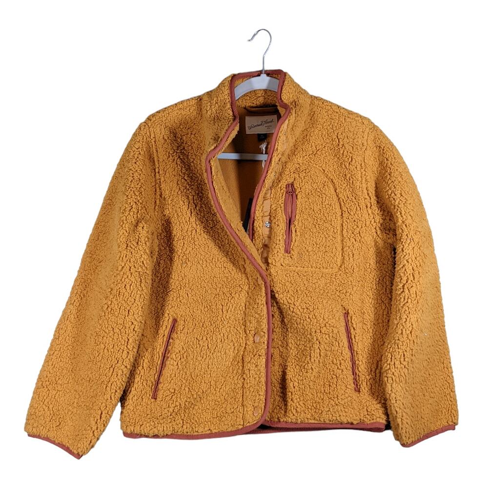 Universal Thread Sherpa Jacket XS‎ Long Sleeve Layering Snap Pocket Mango Orange